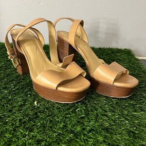 Michael Kors Tan Platform Heels